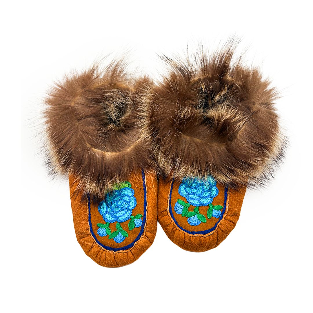 Embroidered Raccoon Slippers (Size 8)
