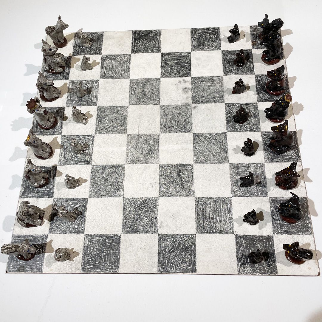 Rival Dogs: Yukon Clay Chess Set
