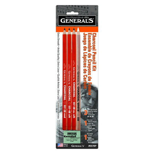 Charcoal - General's Charcoal Pencil Set/4