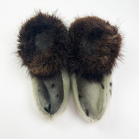 Beaver Trim Slippers (Size 8)