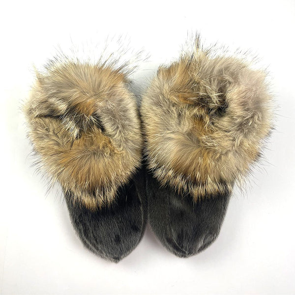 Coyote Trim Slippers (Size 8)