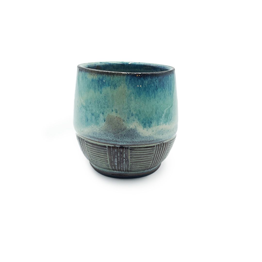 Cup with Textured Lines