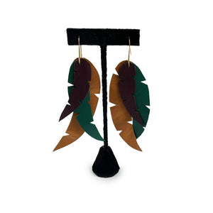 Field Guide Earrings (Brown & Green)