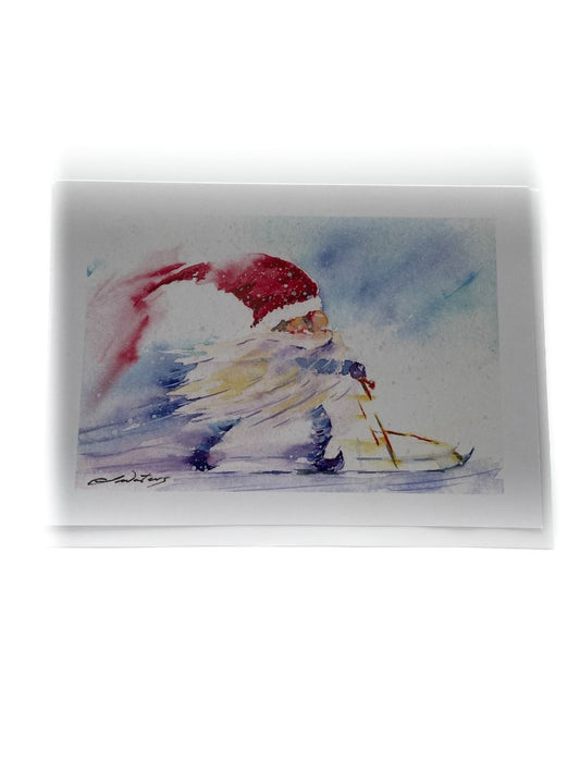 Art Card - Gnome Skiing