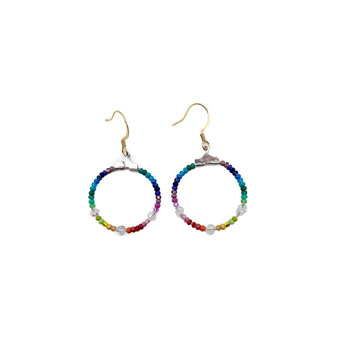 Baby Chromatic Hoops with Crystals
