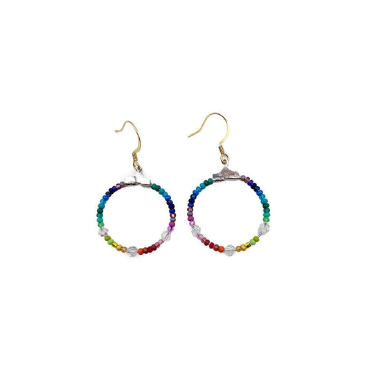 Baby Chromatic Hoops with Crystals