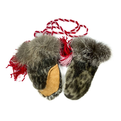 Seal and Fox Fur Mittens