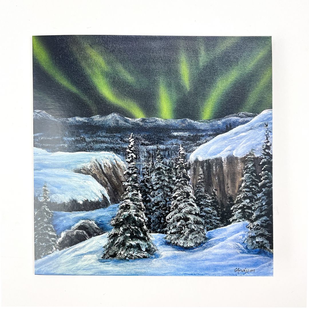 Card - Aurora Over Spirit Canyon