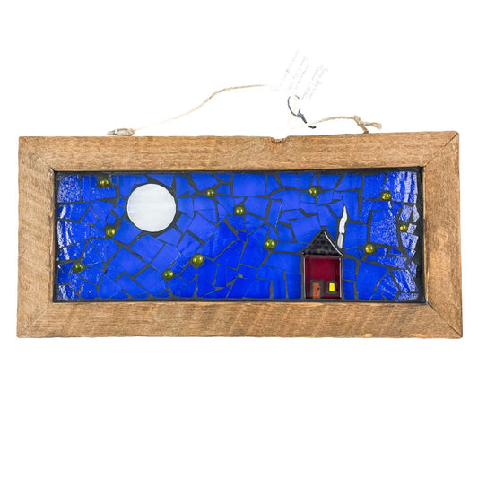 Red Cabin and Full Moon