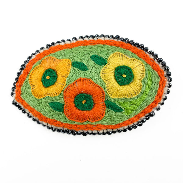 Embroidered Hair Clip