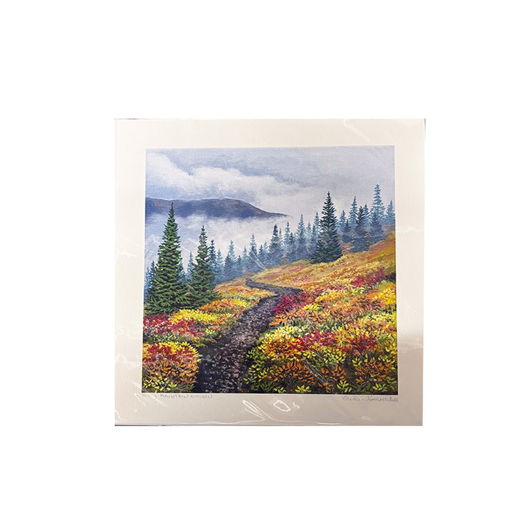 Print - Misty Mountain Autumn	10x10