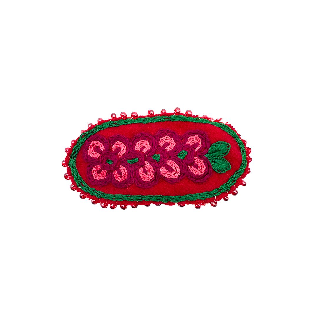 Embroidered Hair Barrettes