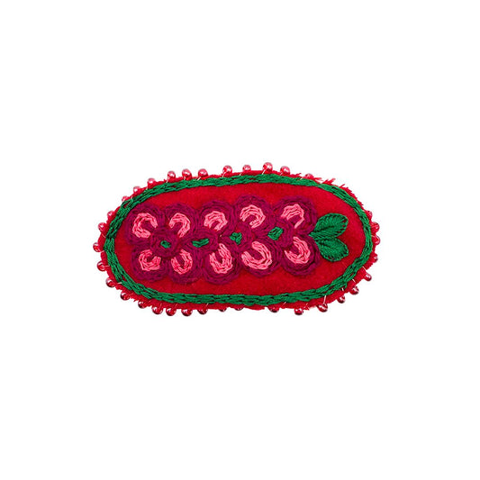 Embroidered Hair Barrettes