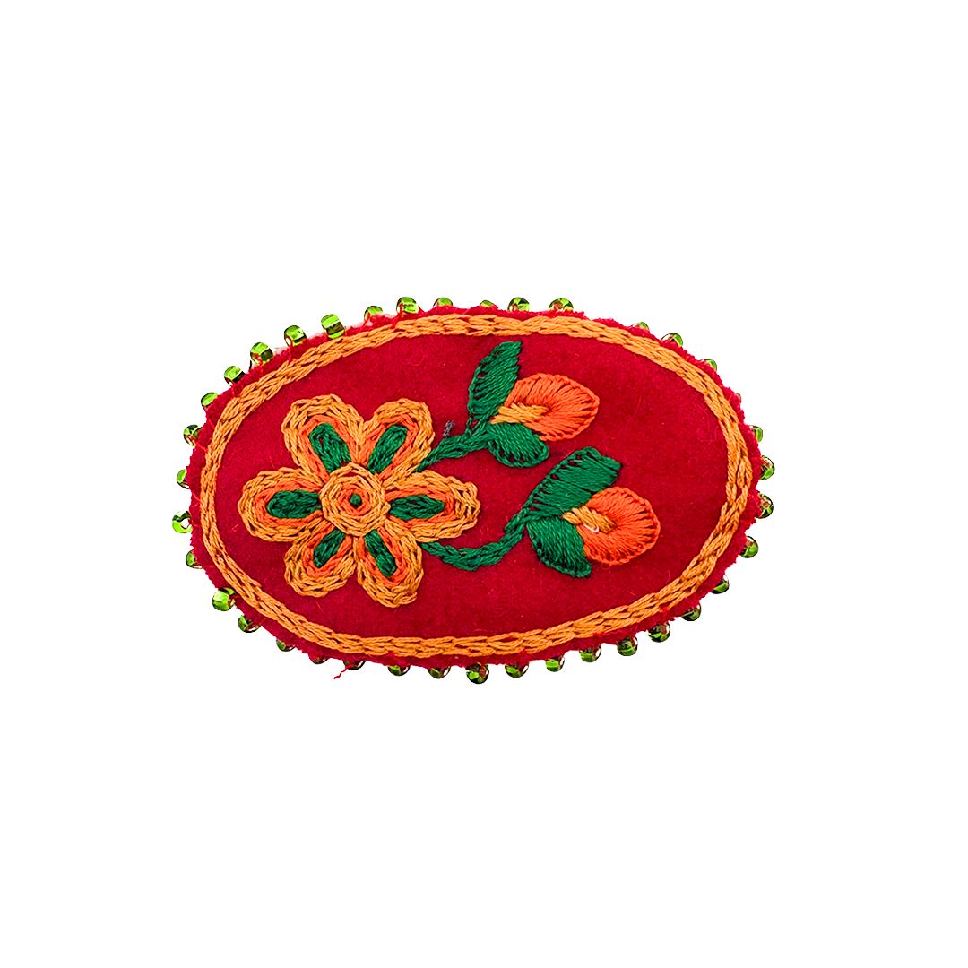 Embroidered Hair Barrettes
