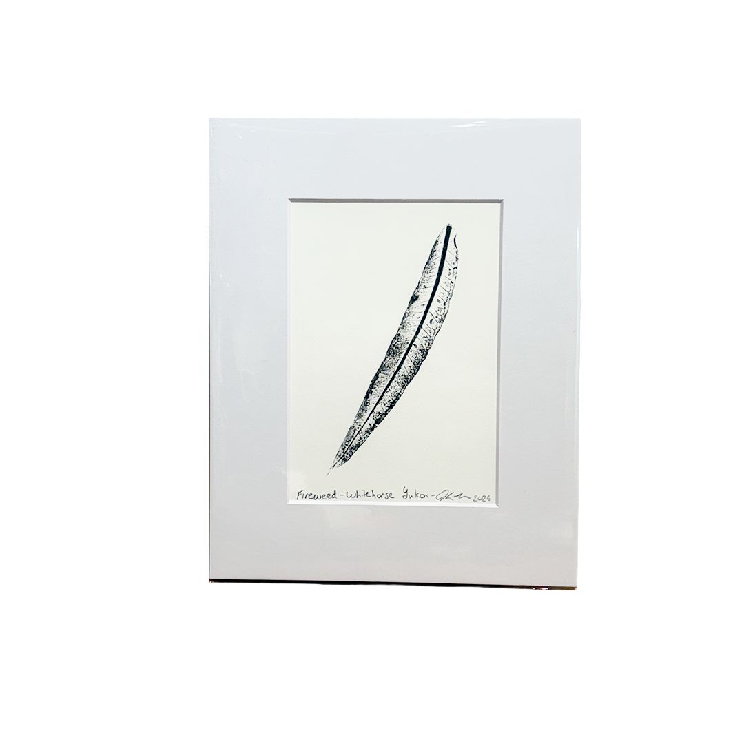 Leaf Monoprint - Fireweed