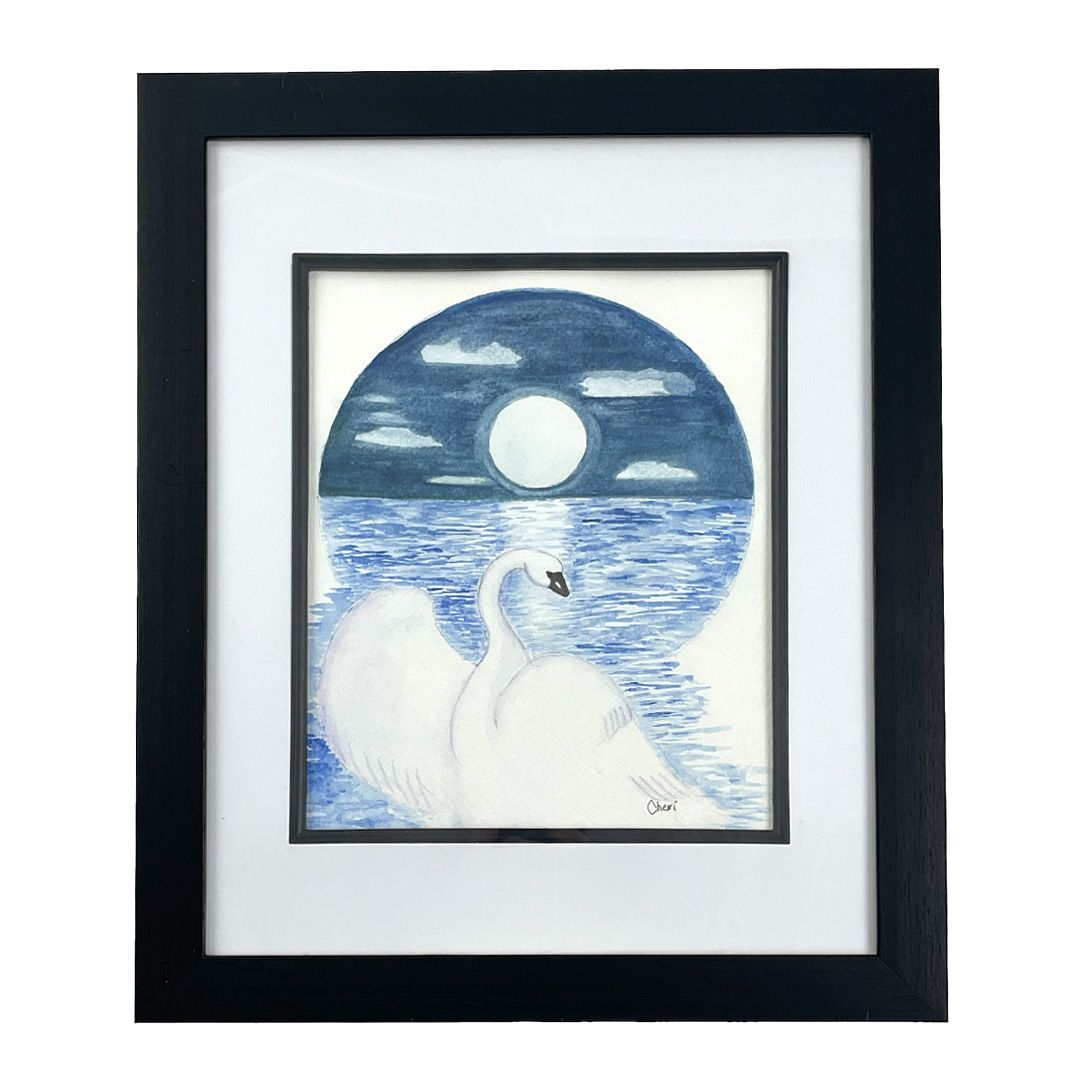Swan in the Moonlight