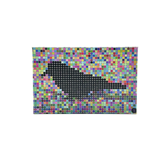 Raven on Snow in Dots #1
