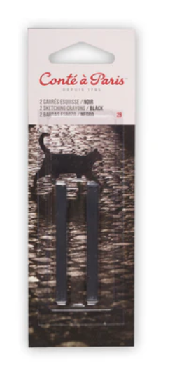 Conte - 2 Black Drawing Sticks