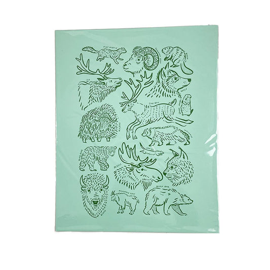 Print - Yukon Species: Land