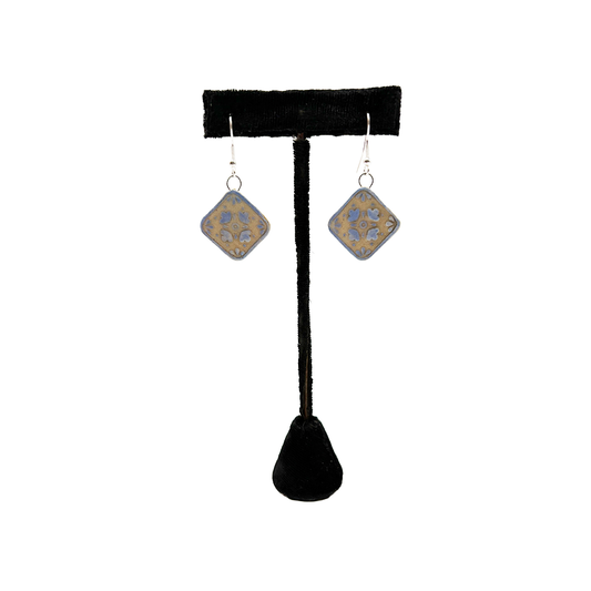 Blue Folk Art Earrings