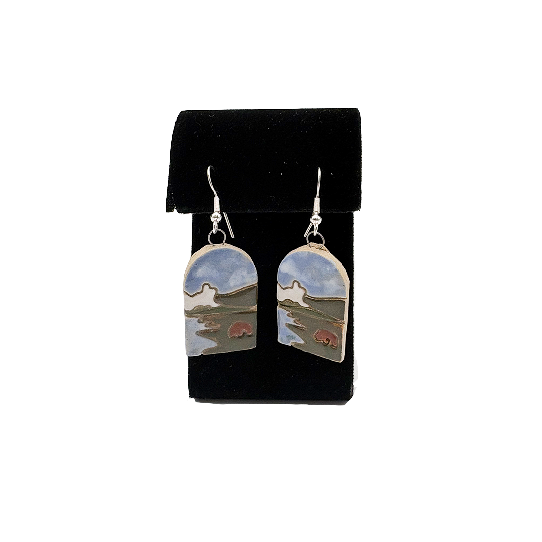 Bison Grazing Earrings
