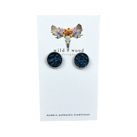 Salmon Leather Studs