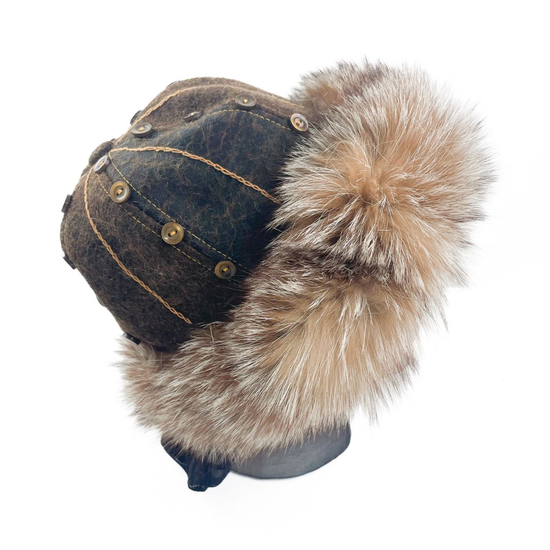 Cossack Style Hat - fox trim