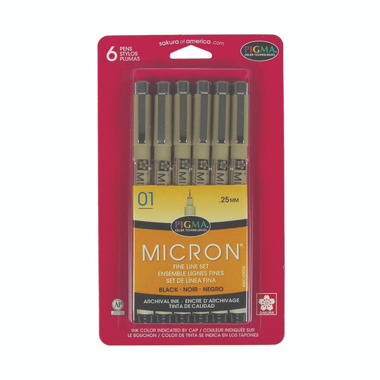 Pen - Micron Set/6 - 01