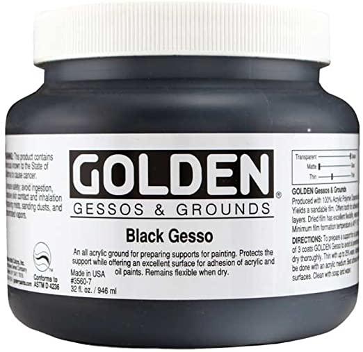 Gesso- Black Golden 32oz