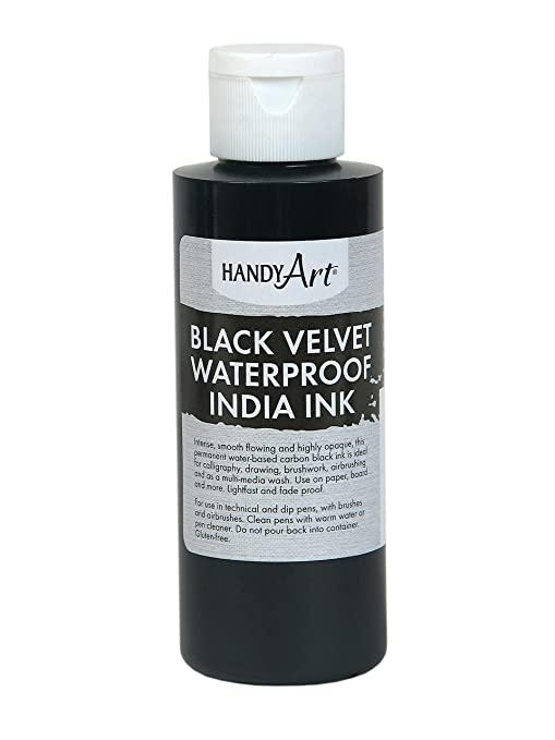 Ink - Black Velvet India Ink  - 4oz