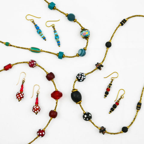 Trade Bead Necklace & Earring Set