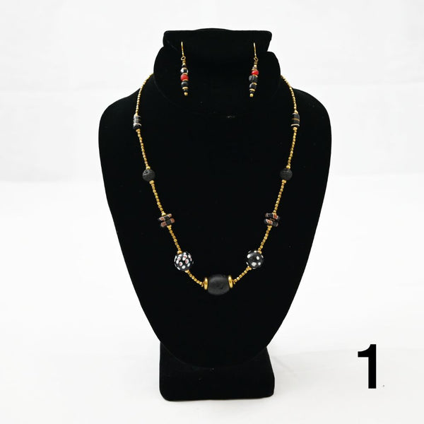 Trade Bead Necklace & Earring Set