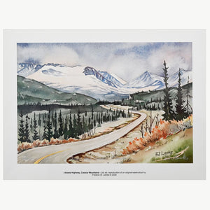 Print - Alaska Highway, Cassiar Mountains