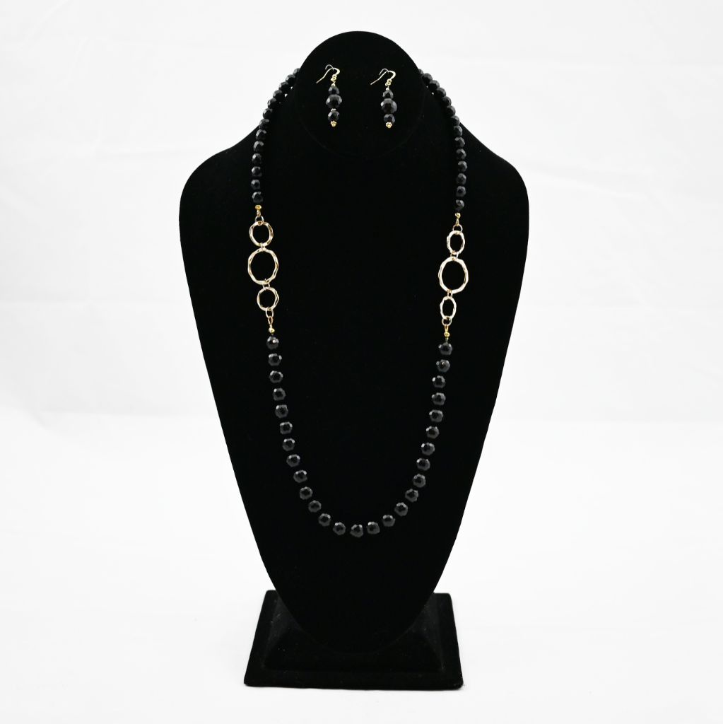 Faceted Black Agate Set