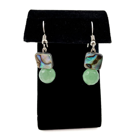 Jade and Abalone Earrings