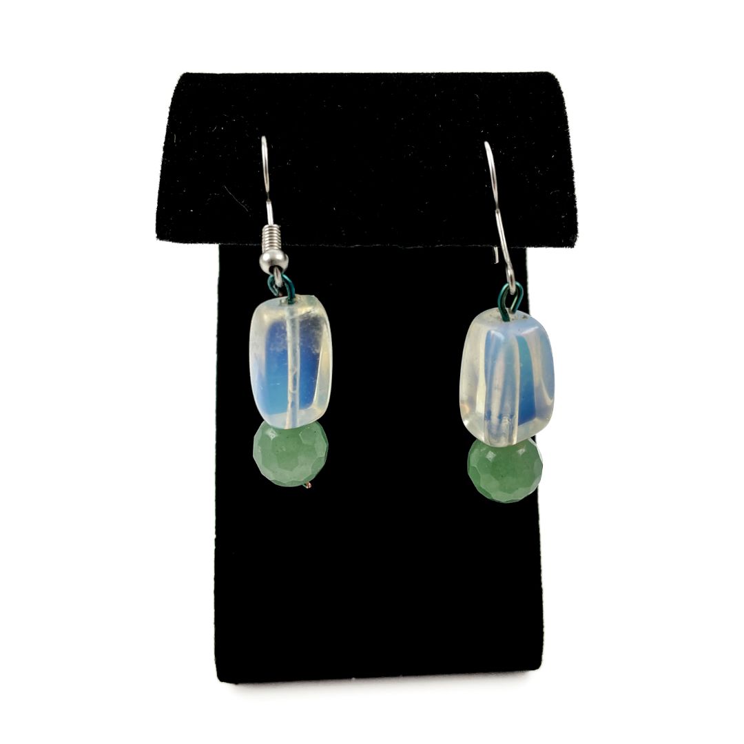 Opal and Jade Earrings