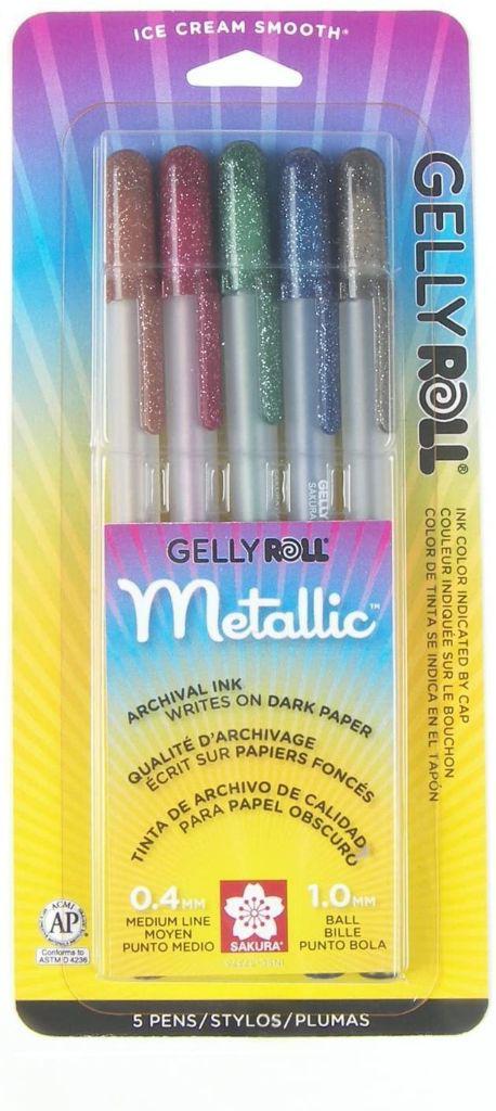 Pen - Gellyroll Metallic Dark/Set 5