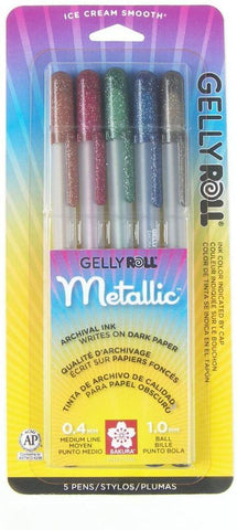 Pen - Gellyroll Metallic Dark/Set 5