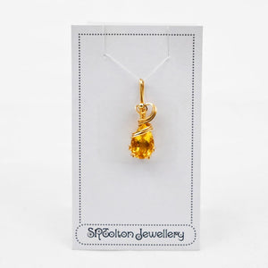 Citrine in Gold Filled