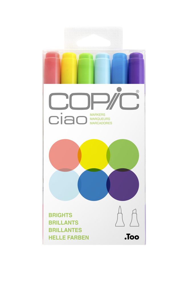 Marker - Copic Ciao Set of 6 (Bright)