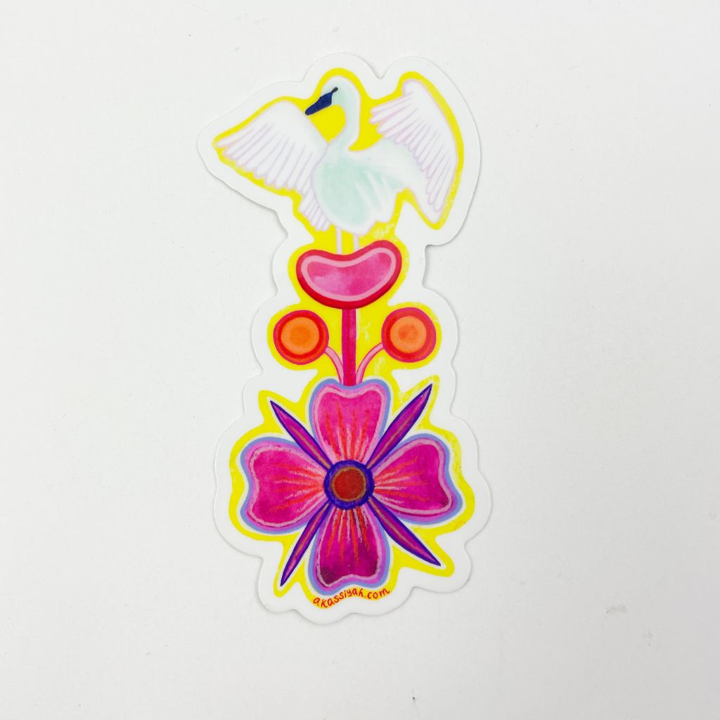 Sticker - Swan and Fireweed (Small)