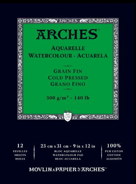 Pad - Arches 9x12 140lb Cold Pressed