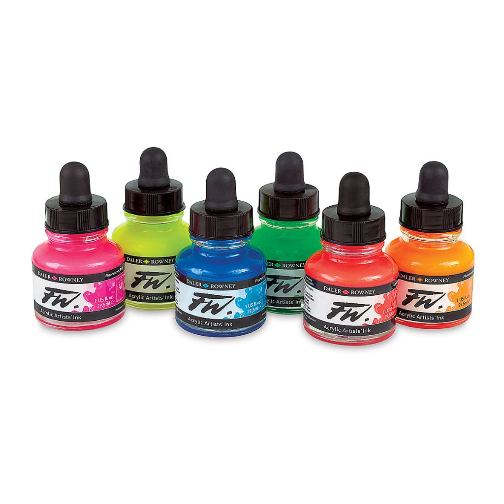 Ink - Daler Rowney Set/6 Neon