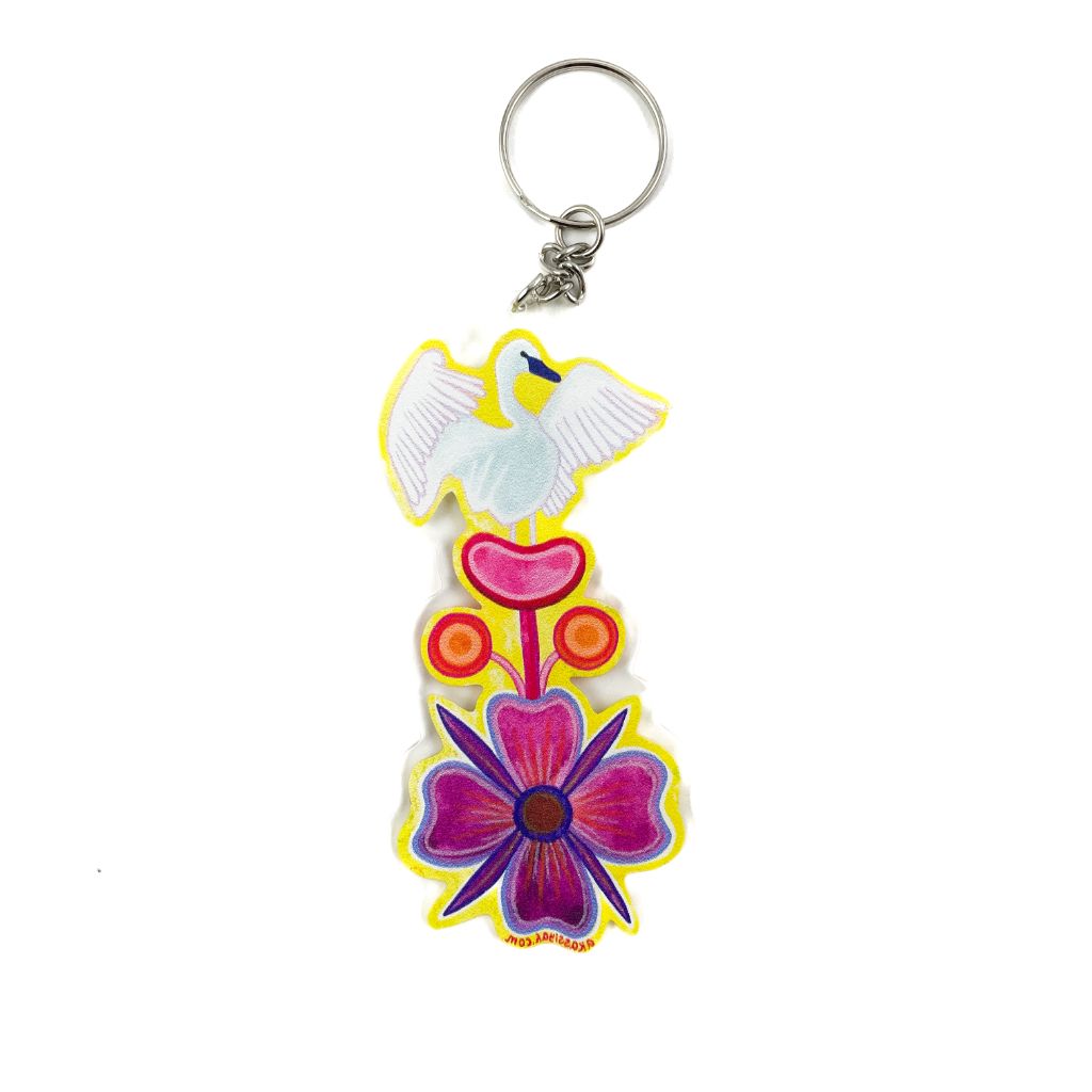 Key Chain - Swan & Fireweed