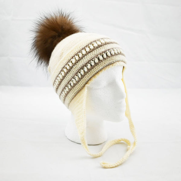 Ivory Hat & Handwarmer Set