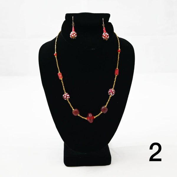 Trade Bead Necklace & Earring Set