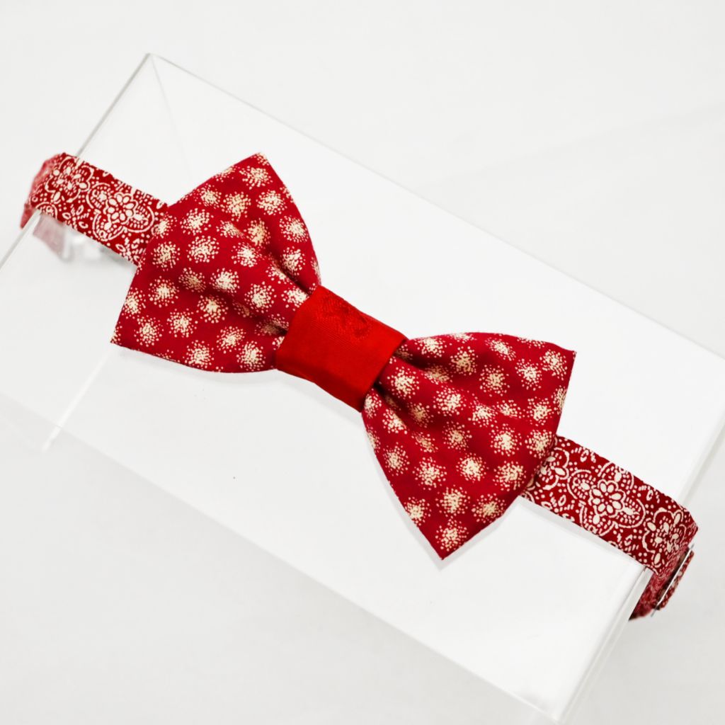 Red Satin Knot Bow Tie