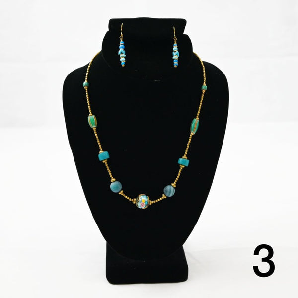 Trade Bead Necklace & Earring Set