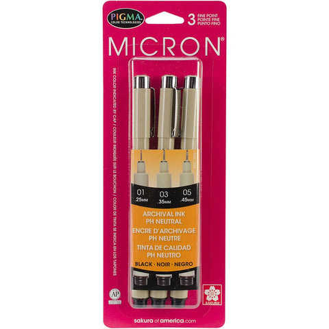 Micron - Set/3 Black